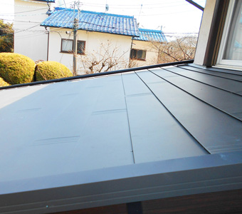 Office伸施工事例 カーポートと屋根のリフォーム（施工後）