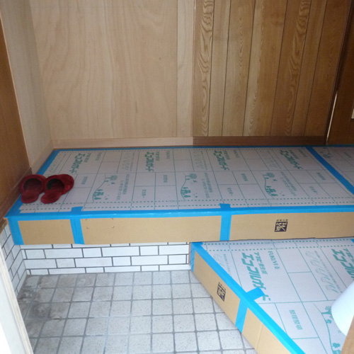 玄関バリアフリーリフォーム　サイズの確認