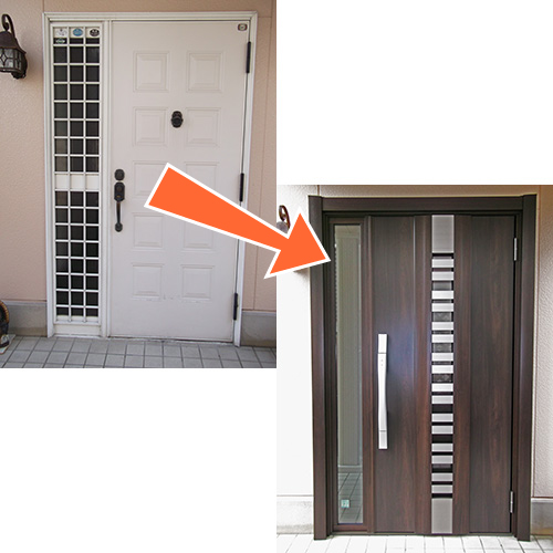 玄関バリアフリーリフォーム　サイズの確認